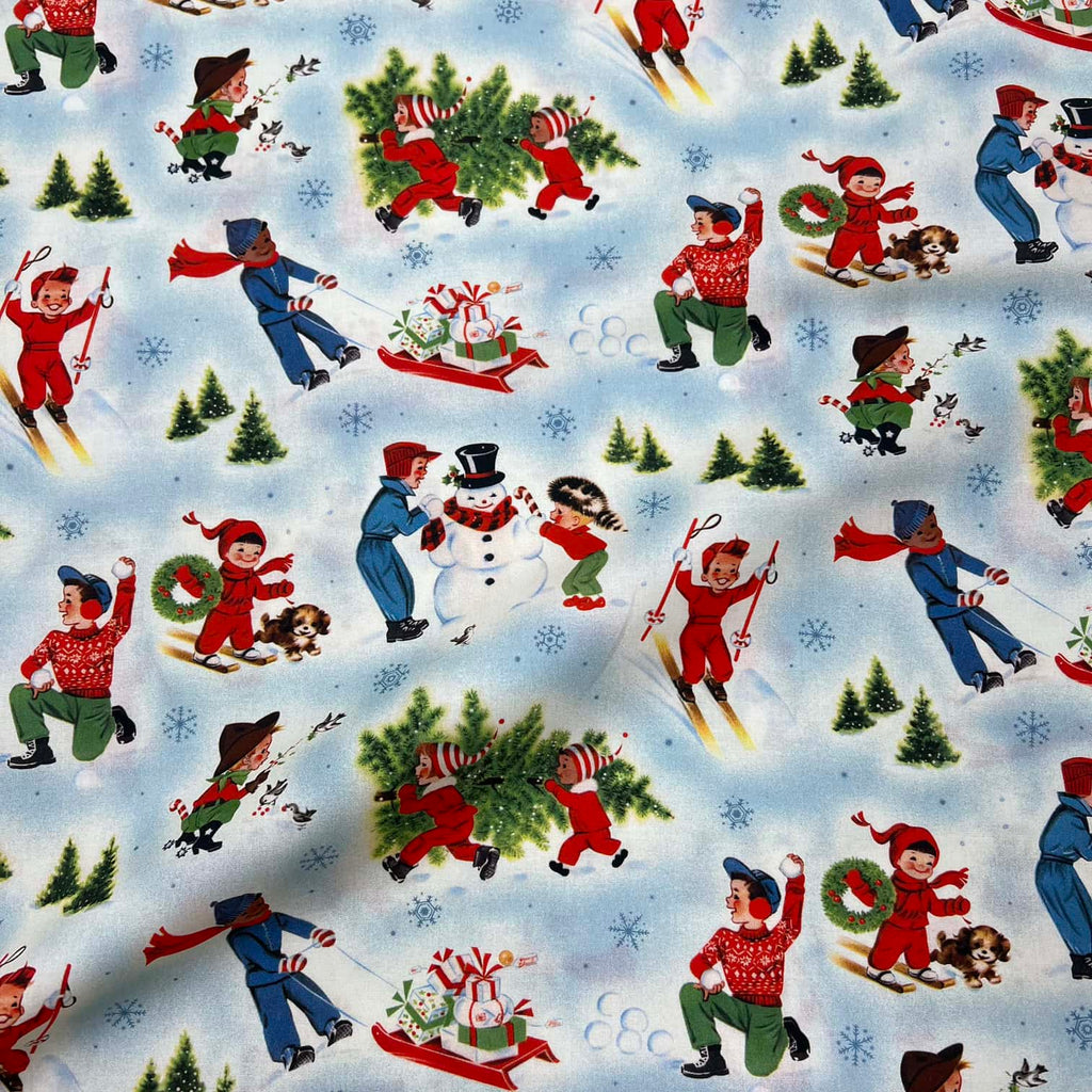 Retro Christmas Fabric