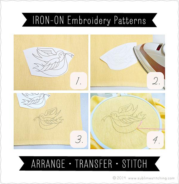 Sublime Stitching Embroidery Patterns Iron on Transfer Hand Embroidery  Pattern Floral Embroidery Design Big Blooms Large Sheet 