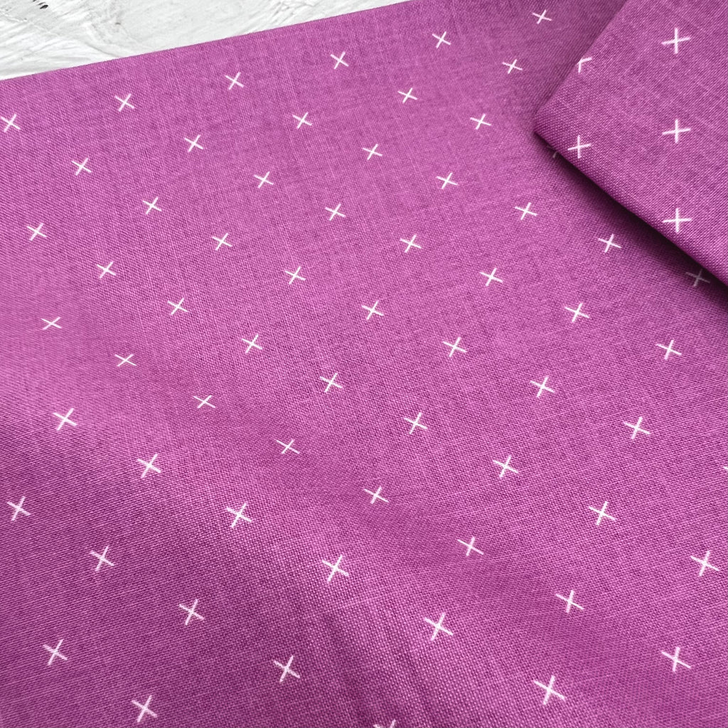 Bee Cross Stitch in Plum