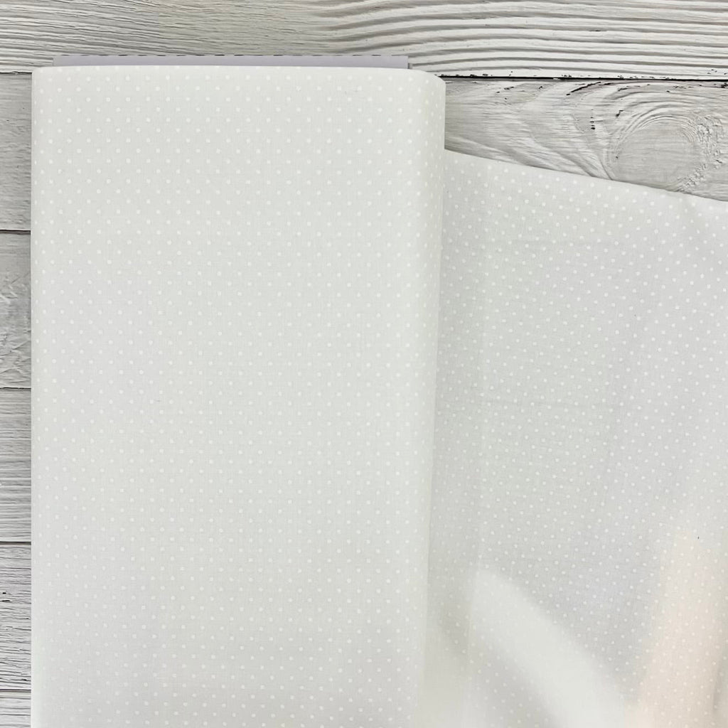 Swiss Dot - Tone on Tone White