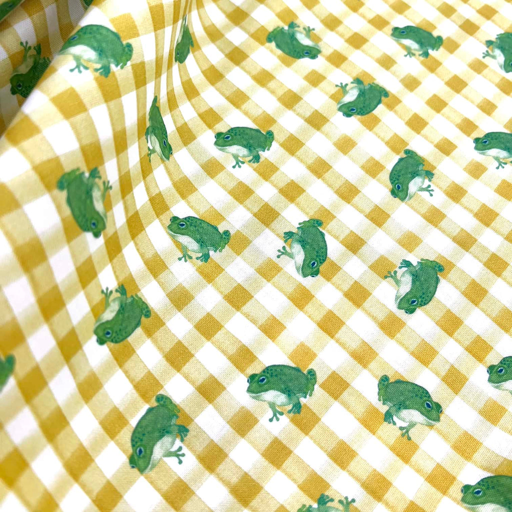 Garden Explorer - Frog Gingham in Sunshine