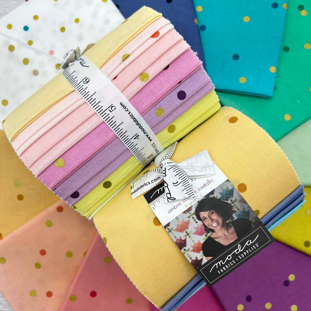 Ombre Confetti Metallic Dessert Roll & Pattern Bundle