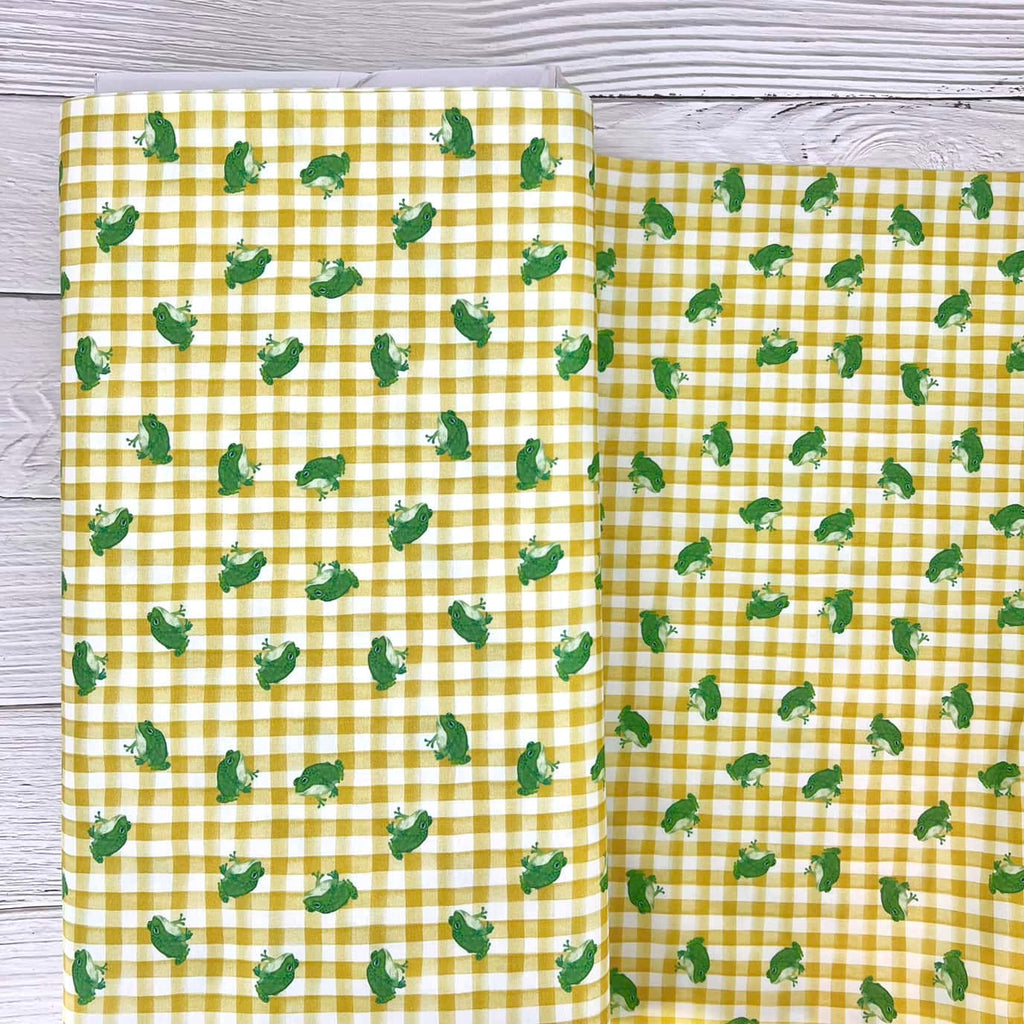 Garden Explorer - Frog Gingham in Sunshine