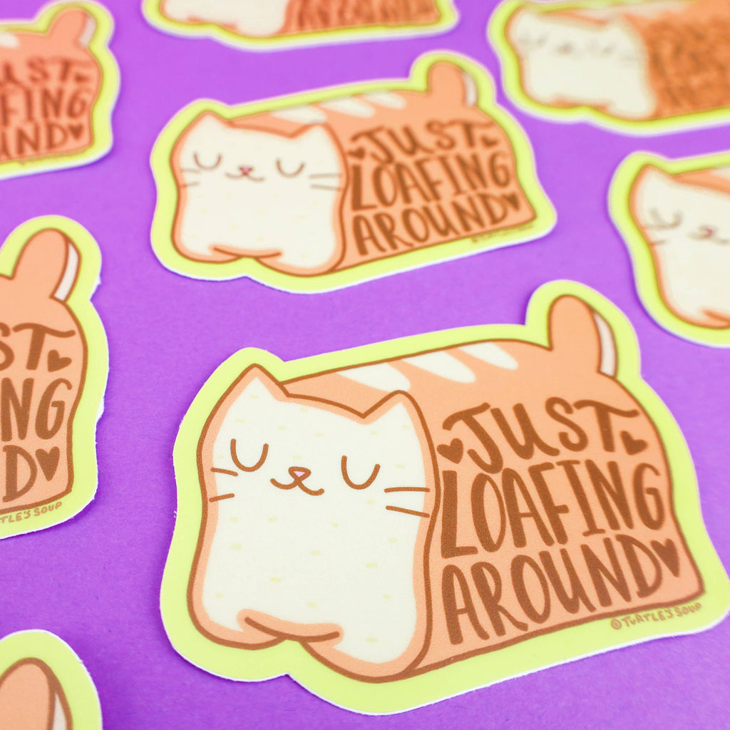 Just Loafing Around Cat Sticker