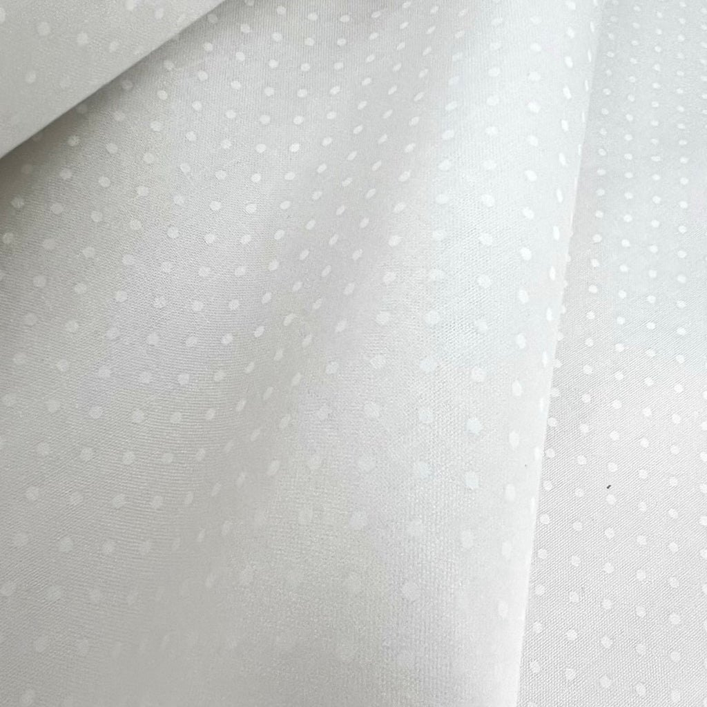 Swiss Dot - Tone on Tone White