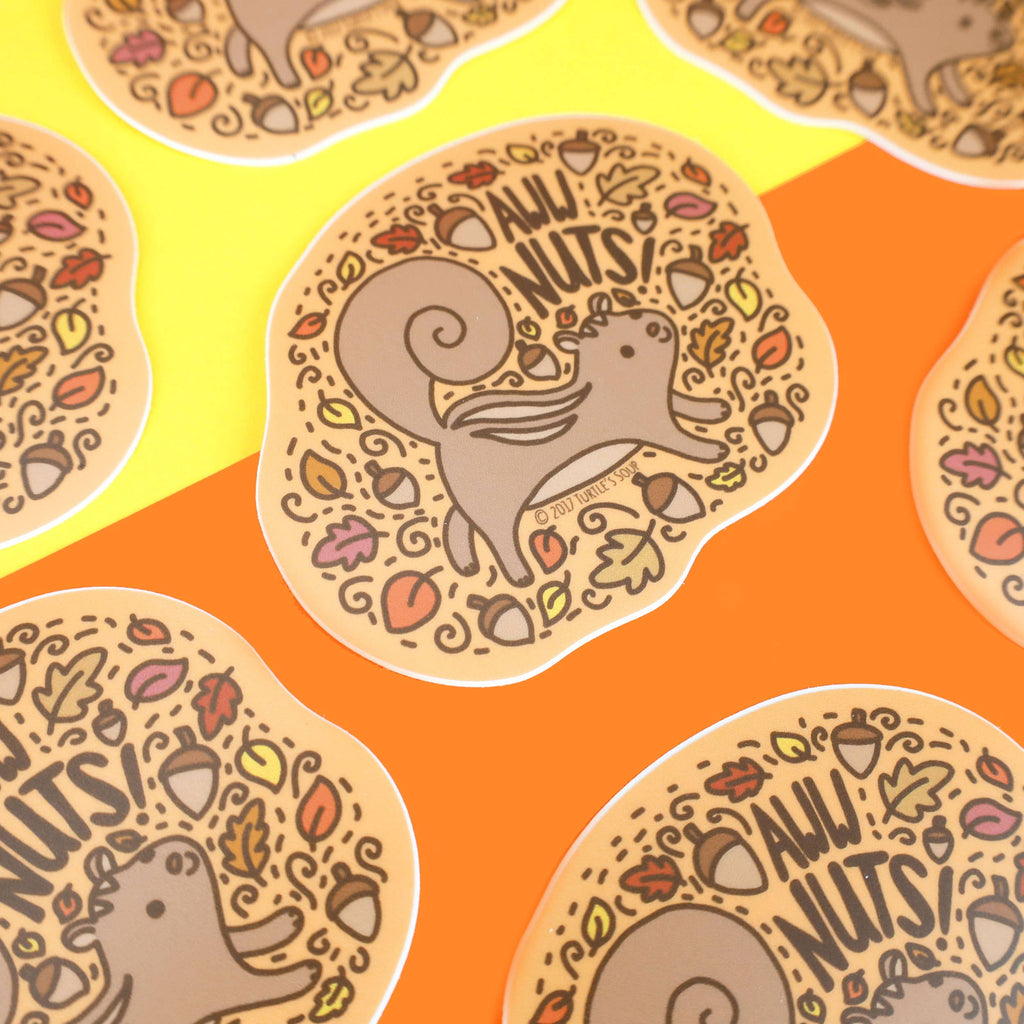 Aww, Nuts! Squirrel Vinyl Sticker