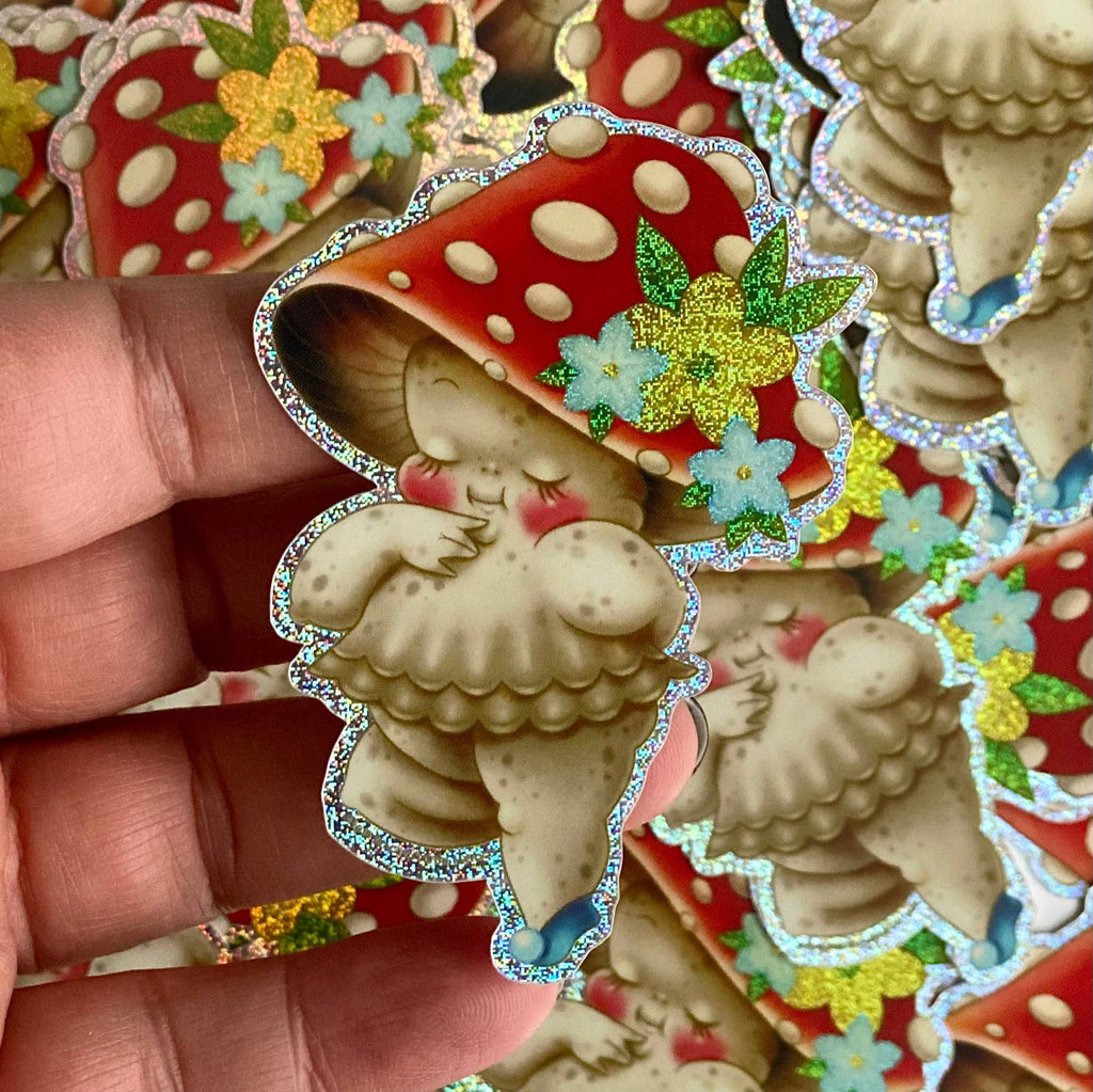 Amanita the Magic Mushroom Kewpie Sticker