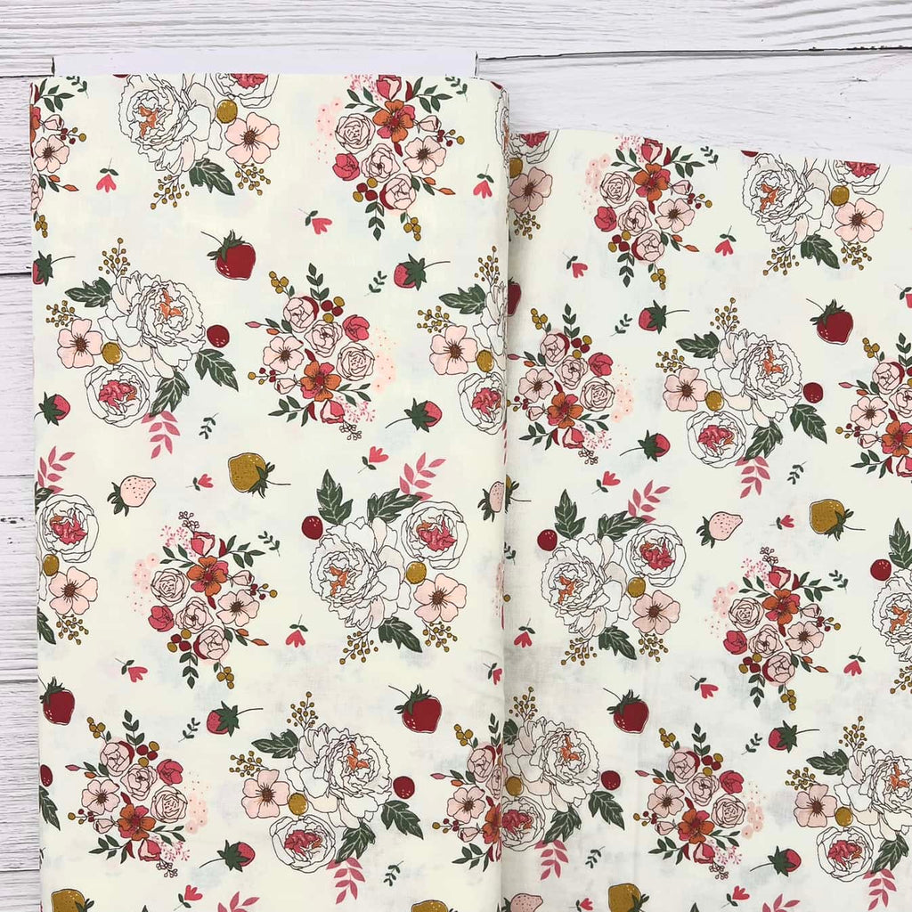 Bloomberry - Main Floral in Cream