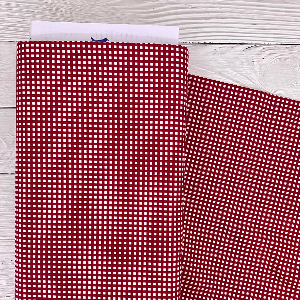 1/8" Gingham -Barn Red