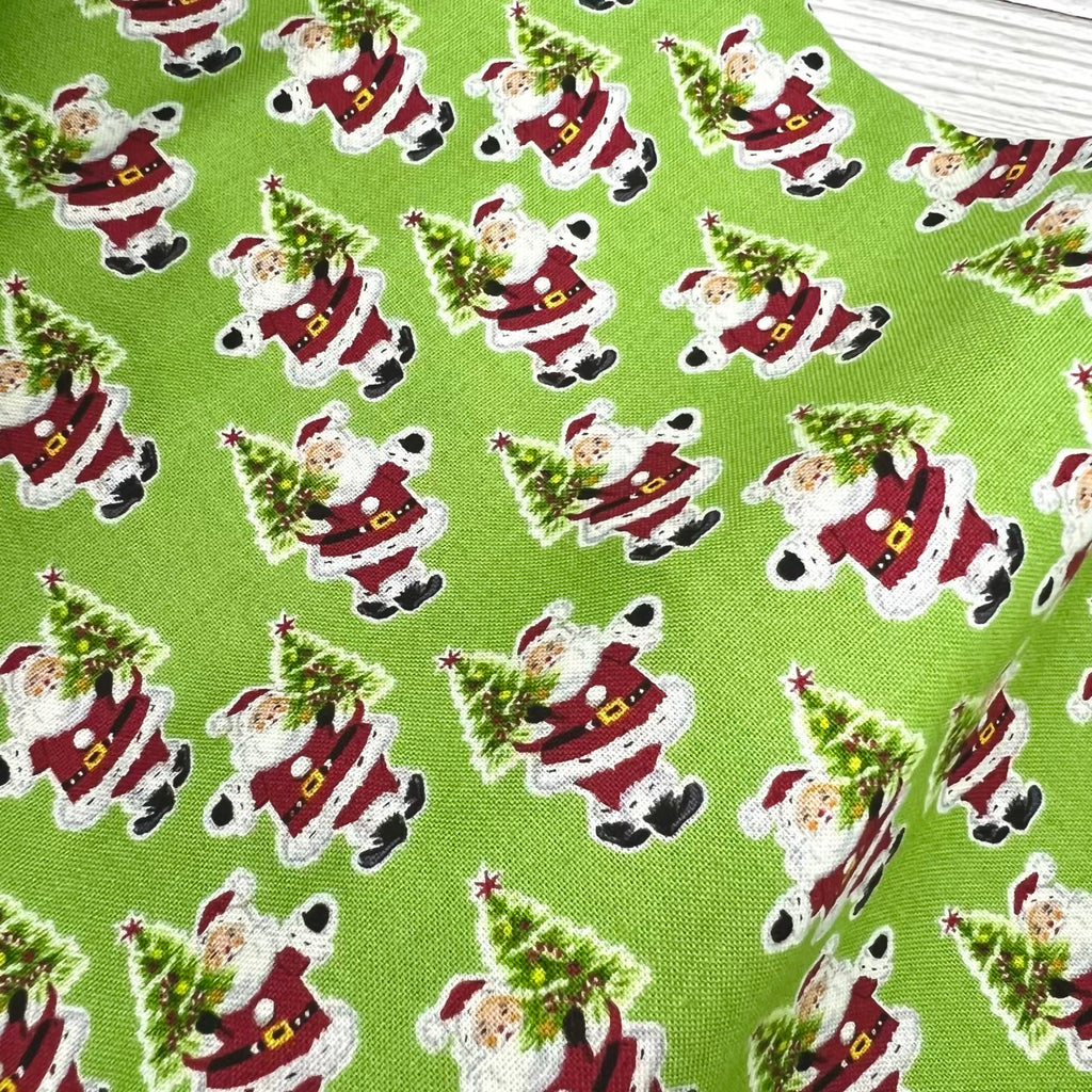 Santa's Coming to Town - Small Santa's in Green