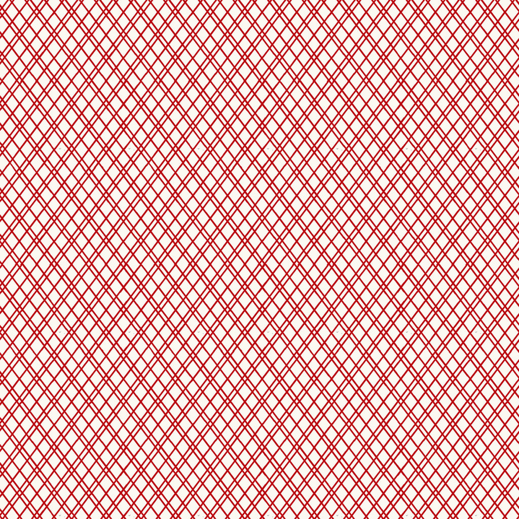 A Kitty For Christmas - Bias Plaid in Red