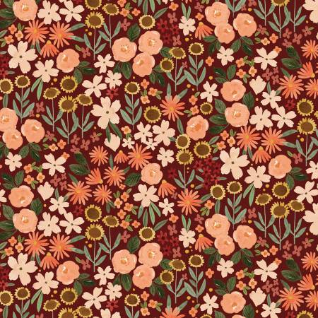 Happy Fall Days - Autumn Fields in Maroon