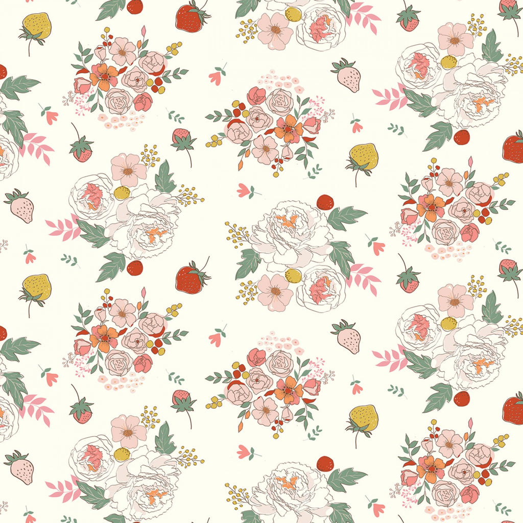 Bloomberry - Main Floral in Cream