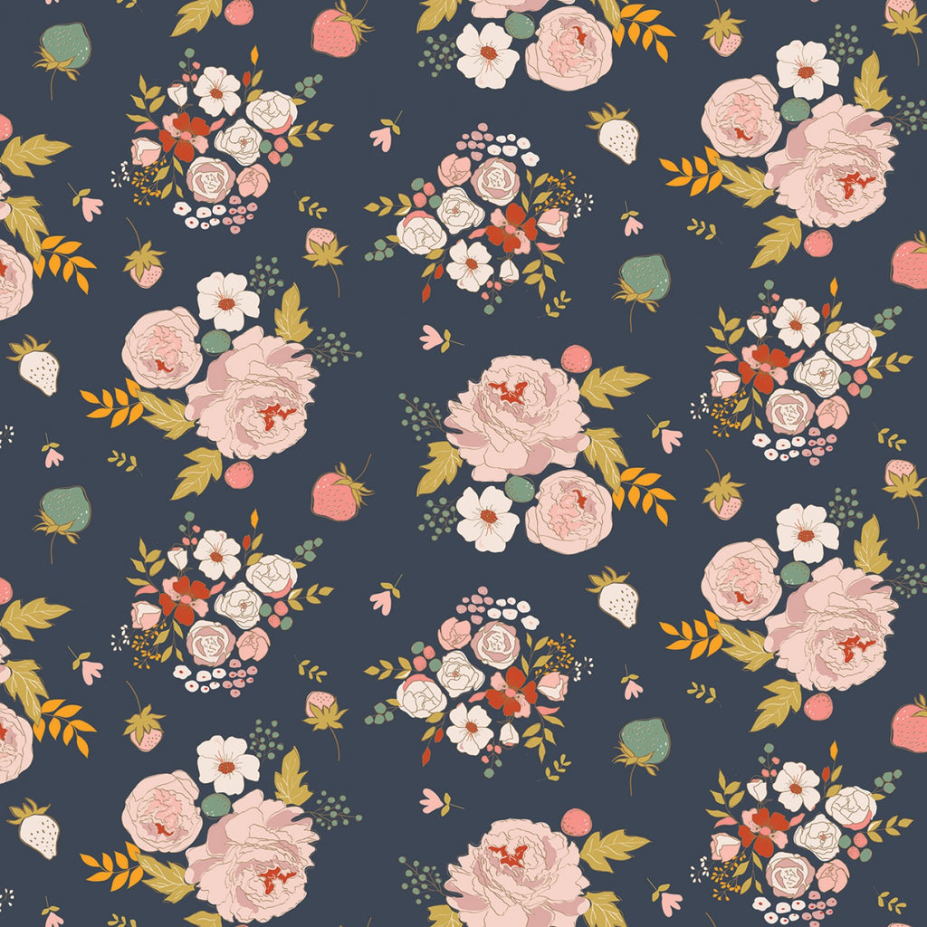 Bloomberry - Main Floral in Midnight