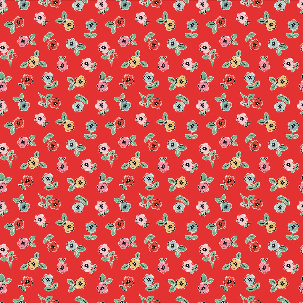 Home Sweet Home - Cheery Florals in Red