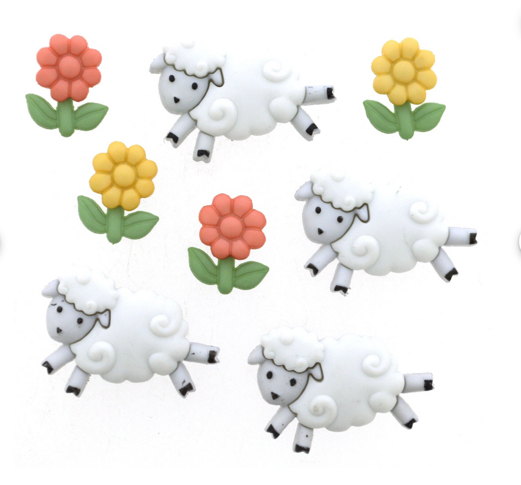 Cute Button Pack - Counting Sheep