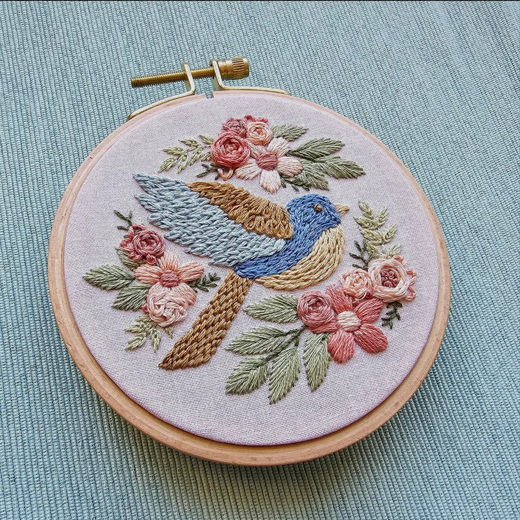 Bluebird Sampler - Beginner Hand Embroidery Kit