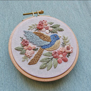 Embroidery Starter Kit With Hummingbird Pattern - Complete DIY Stitch Learning Set For Beginners
