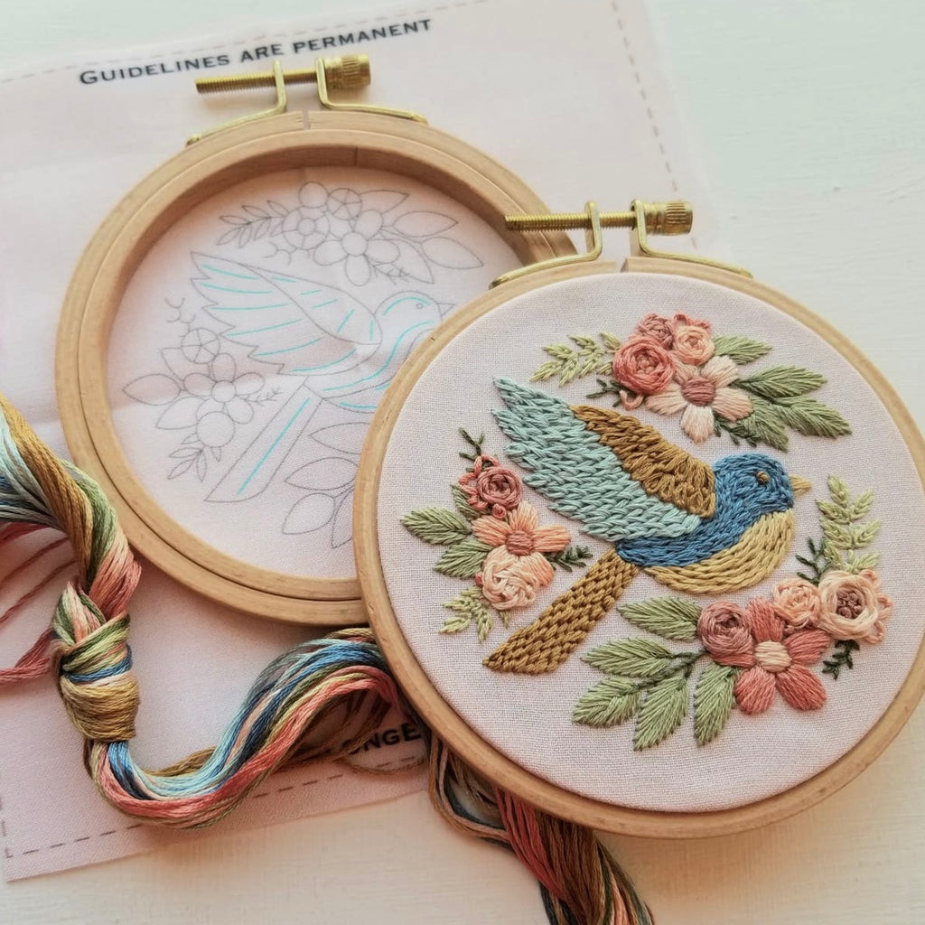 Bluebird Sampler - Beginner Hand Embroidery Kit