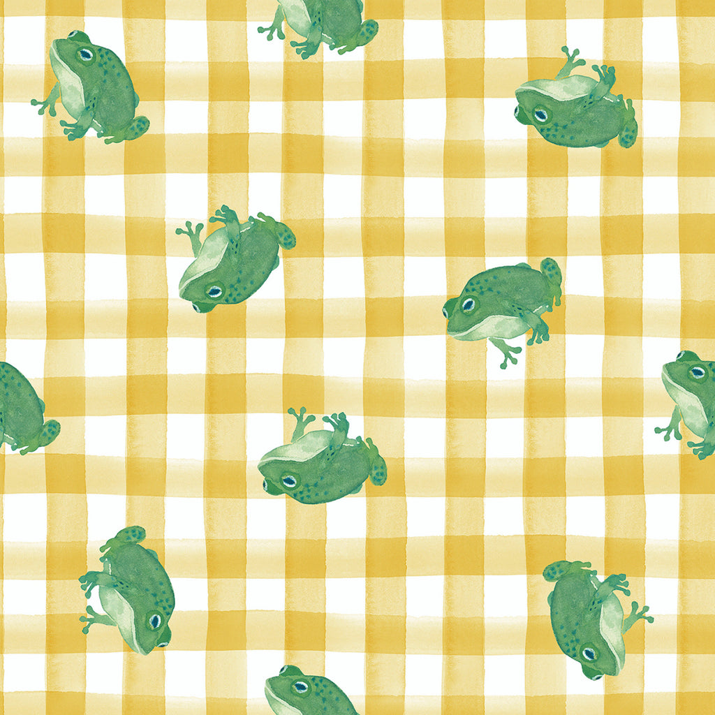 Garden Explorer - Frog Gingham in Sunshine