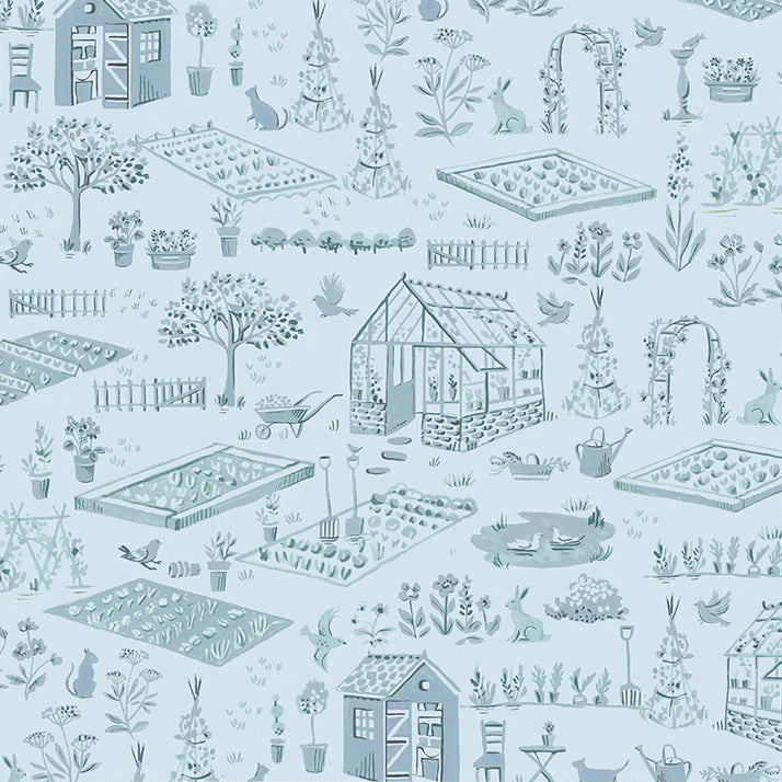 Robin - Garden Toile in Sky