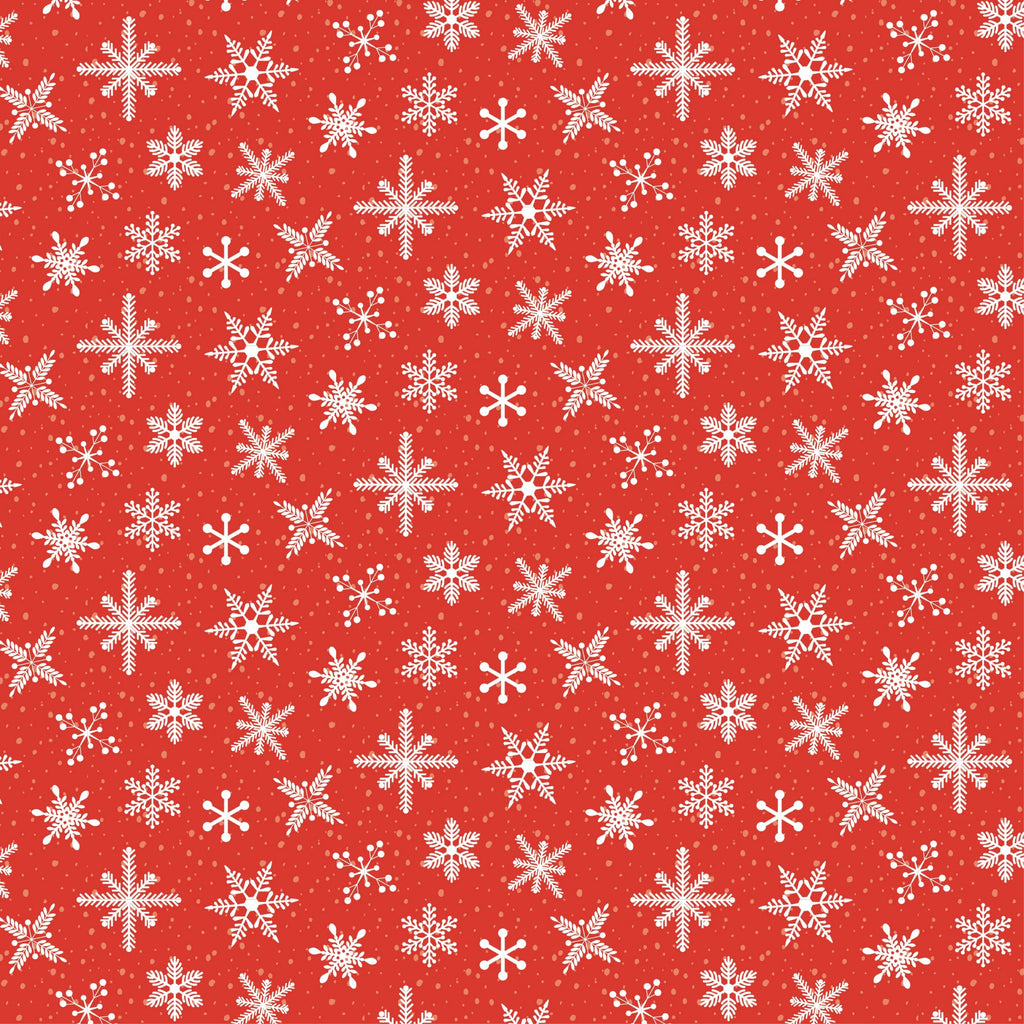 Prairie Christmas - Snowfall in Red