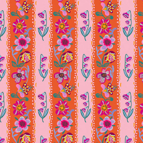 A Spring in Paris - Wallpaper in Tangerine