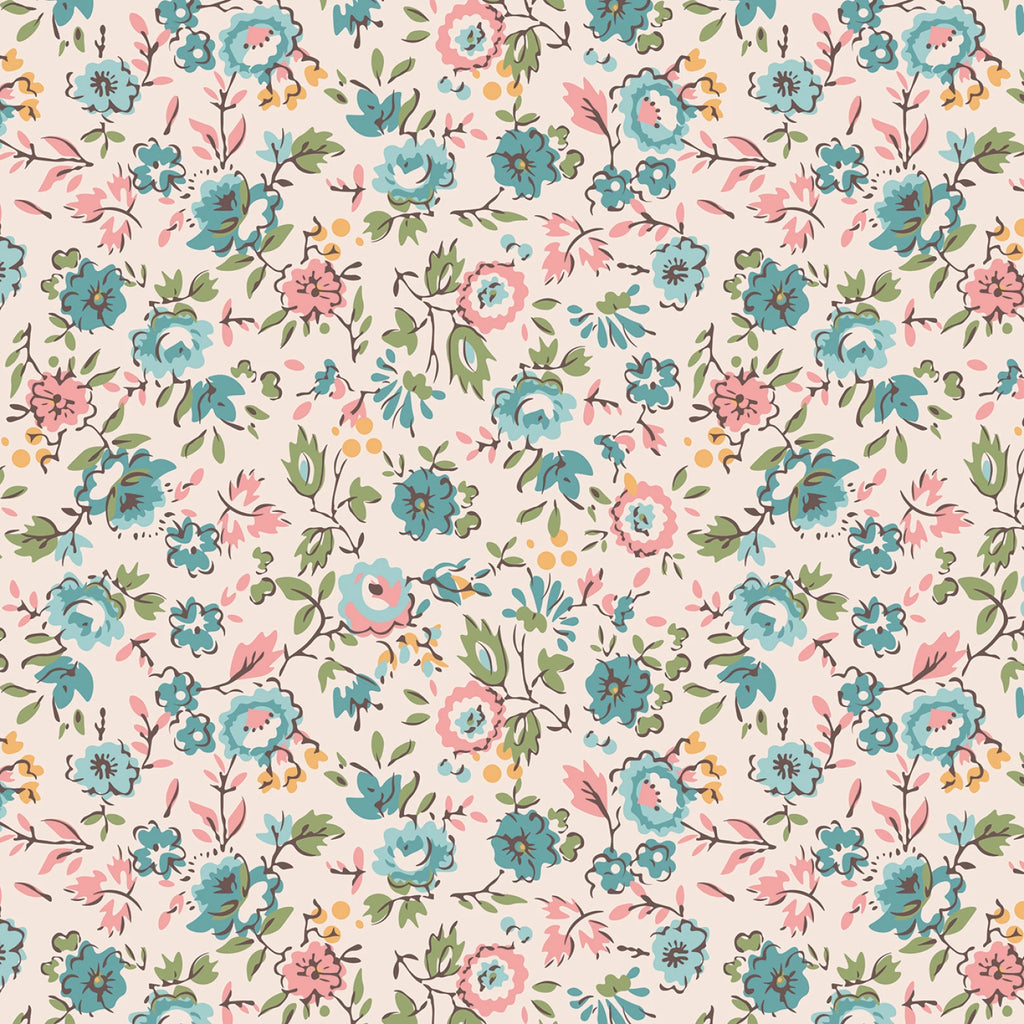Wide Back Piece & Plenty - Floral in Latte