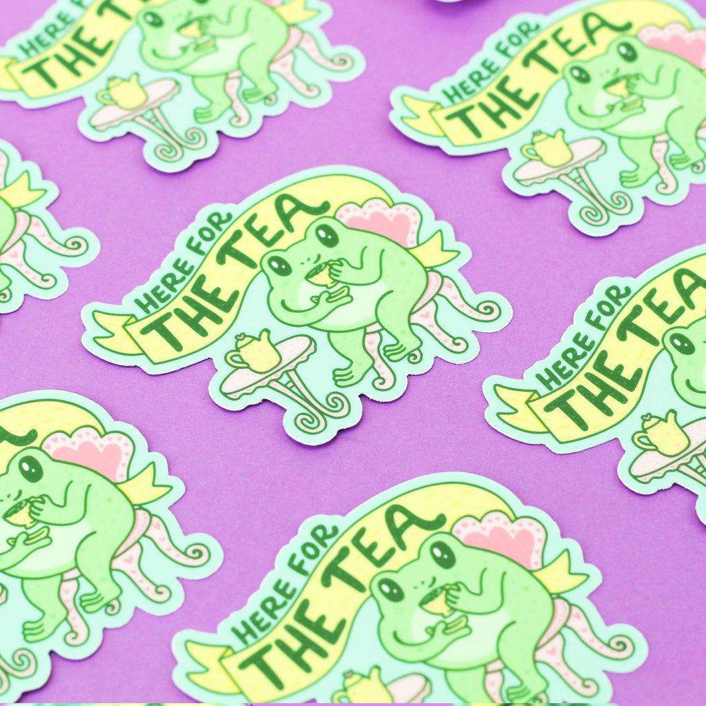 Here for the Tea Frog Sticker