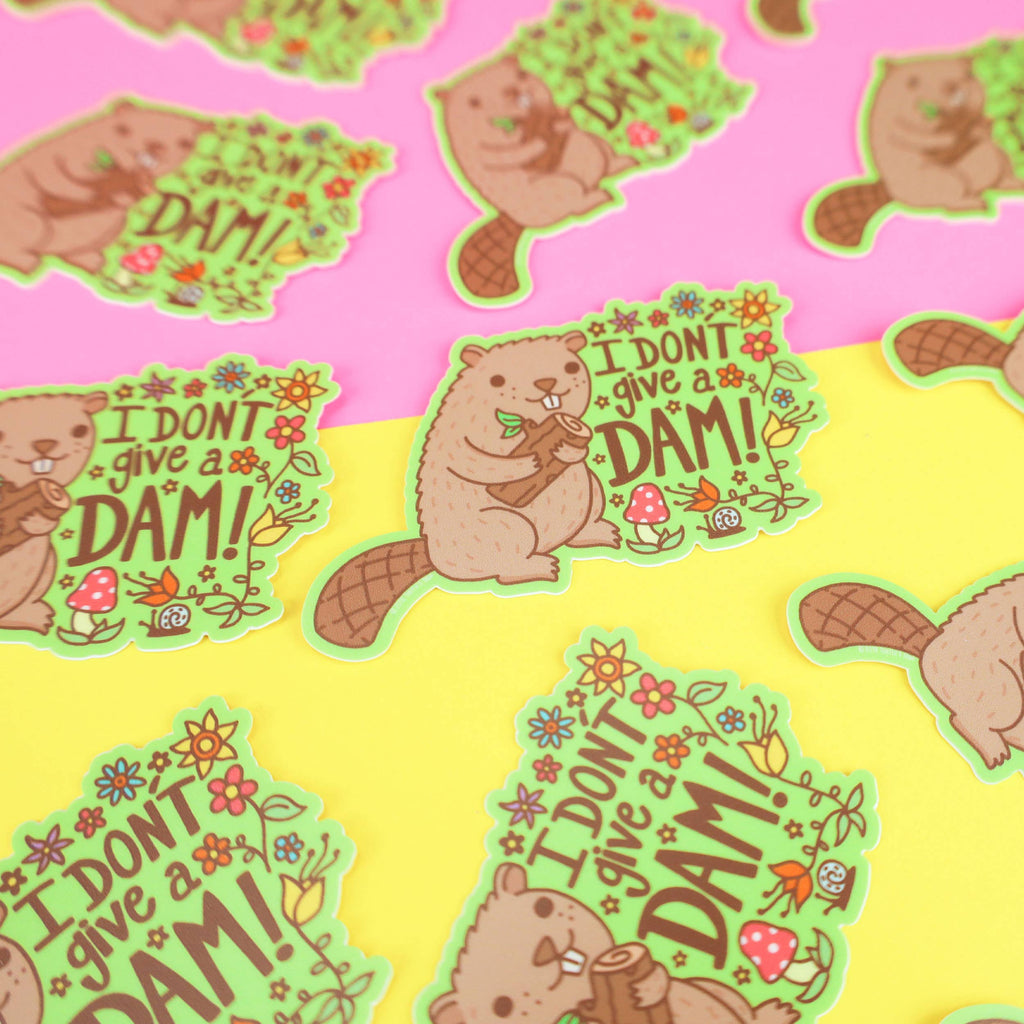 I Don't Give A Dam Beaver Sticker