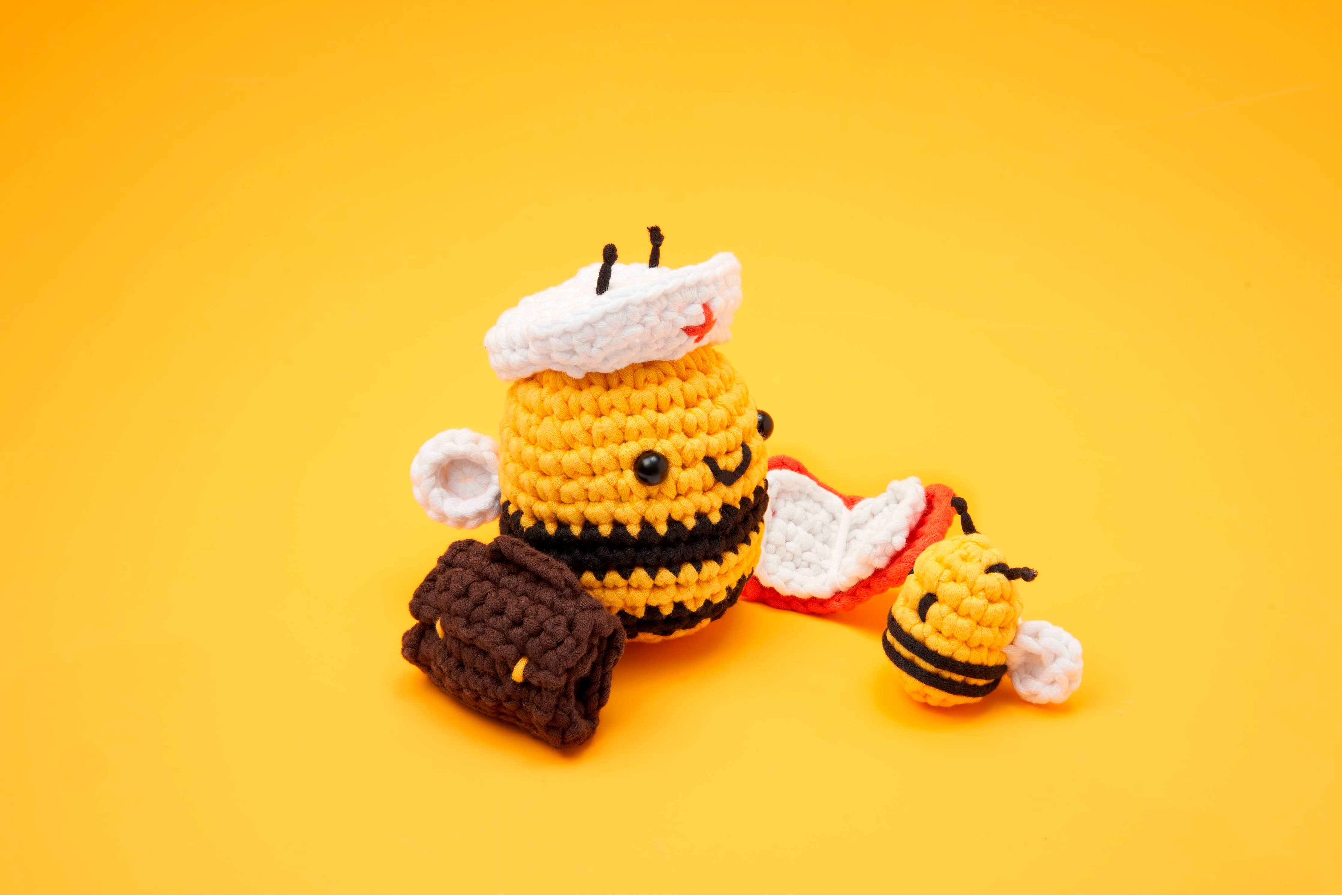 Woobles Beginner Crochet Kit - Cornelius the Bee | The Crafternoon