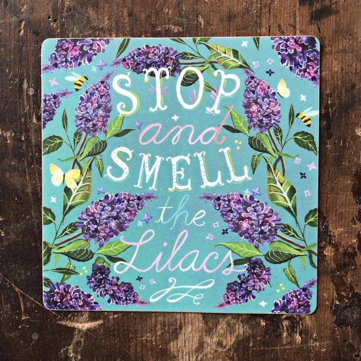 Stop and Smell the Lilacs Sticker