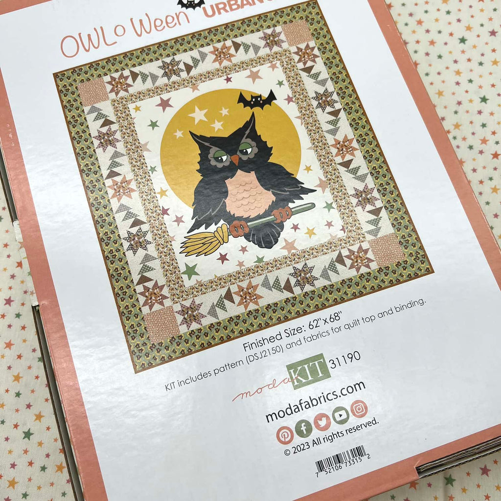 Owl O Ween Retro Halloween Fabric Boxed Quilt Kit The Crafternoon