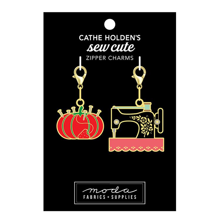 Cathe Holden's Zipper Charms - Tomato Pin Cushion & Sewing Machine