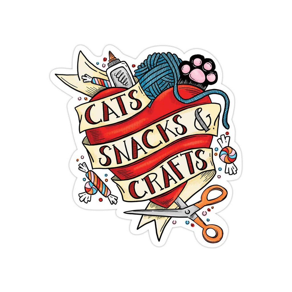 Cats Snacks Crafts Sticker