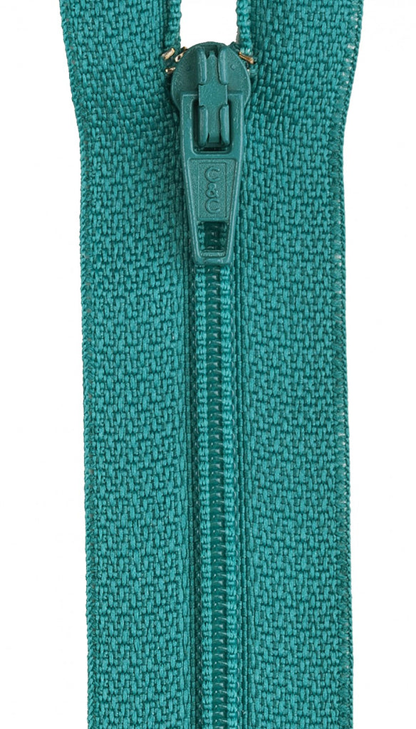 Teal colored zipper