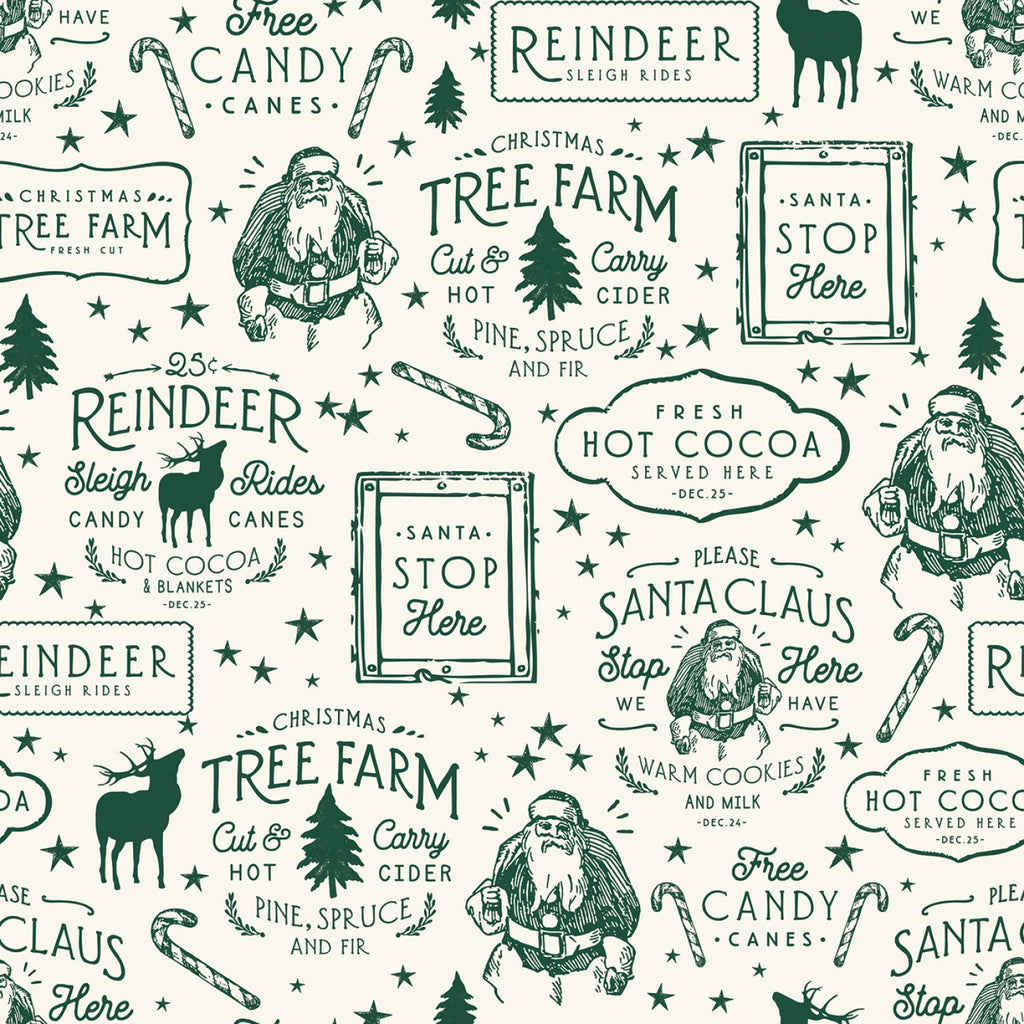 Old Fashioned Christmas - Christmas Icons in Cream