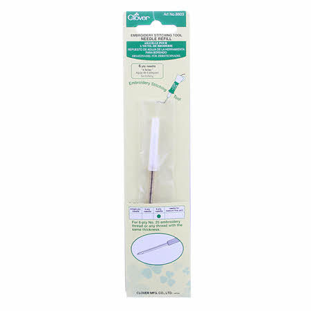 Full Clover Punch Needle Set with embroidery stitching tool, 3 punch needle  refills and extra needle threaders