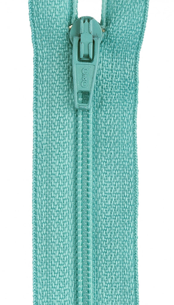 Aqua colored zipper