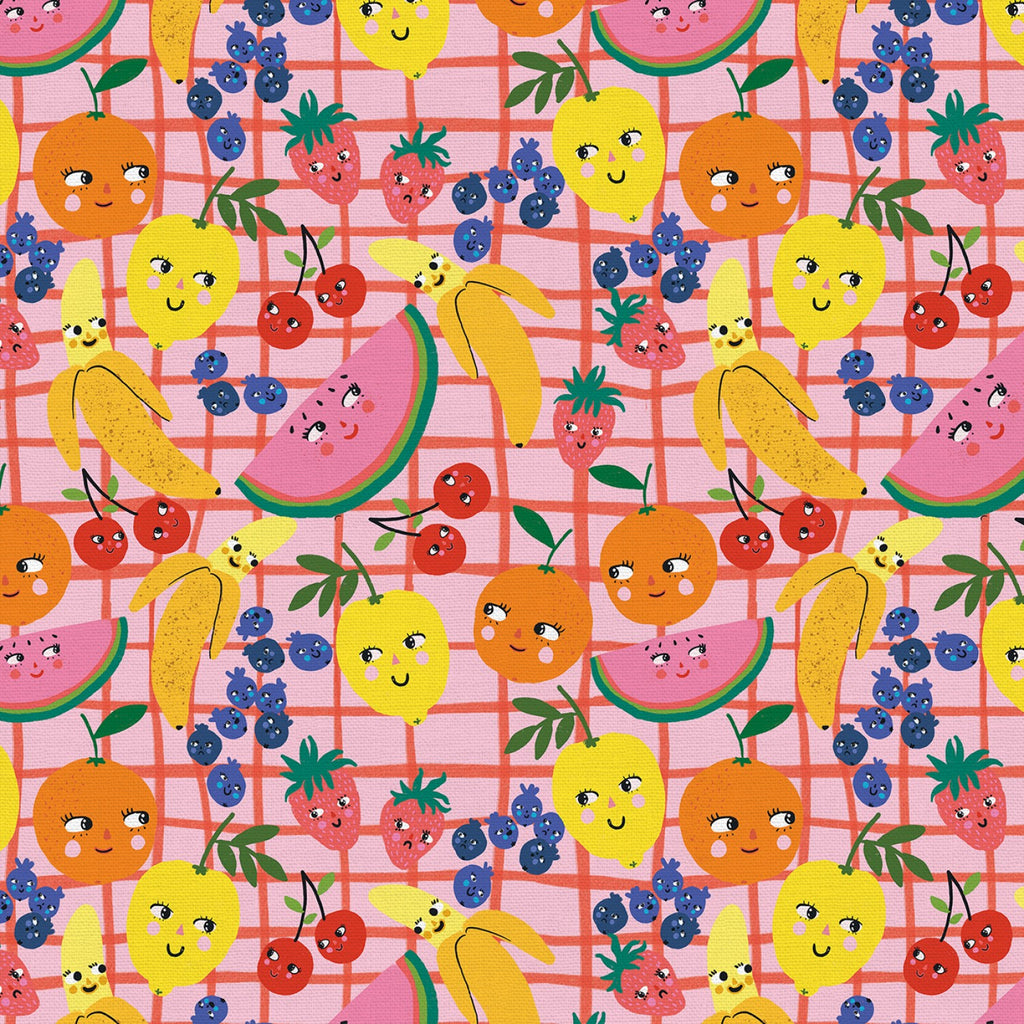 Food Face - Fruits in Pink/Yellow