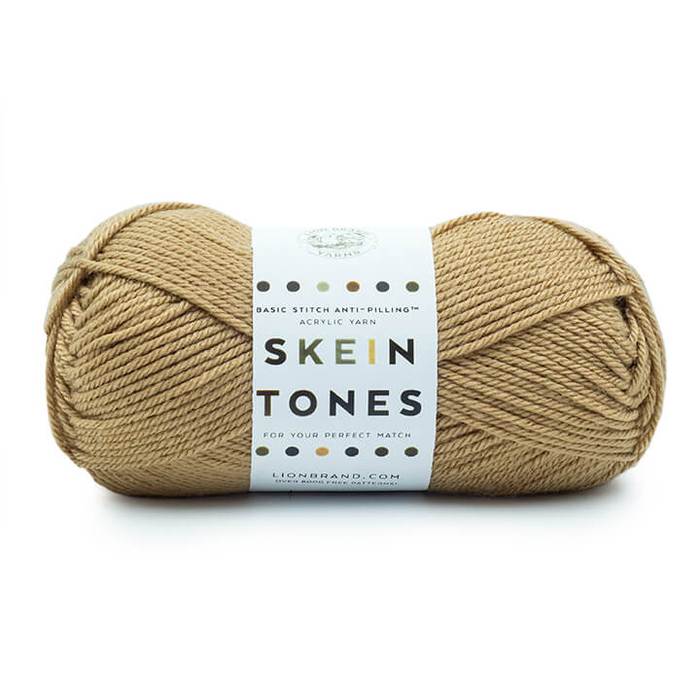 a beige skein of yarn