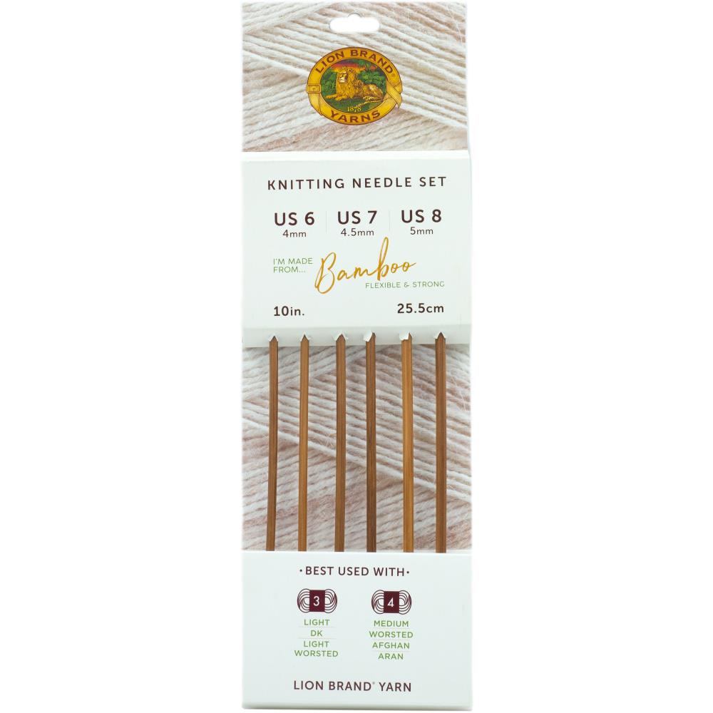 Lion Brand Bamboo Single Point Point Knitting Needles - 10"