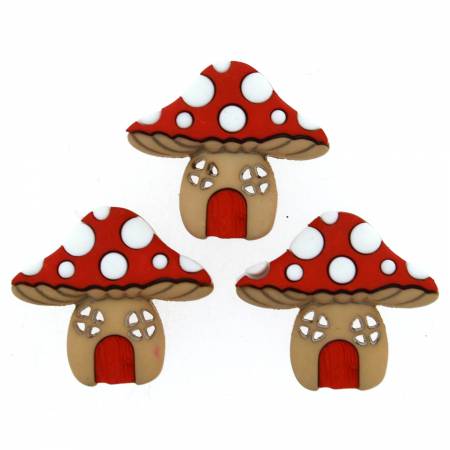 Cute Button Pack - Mushroom Houses