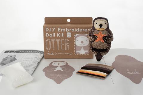 Kiriki D.I.Y. Embroidered Doll Kit - Otter