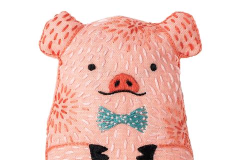 Kiriki D.I.Y. Embroidered Doll Kit - Pig