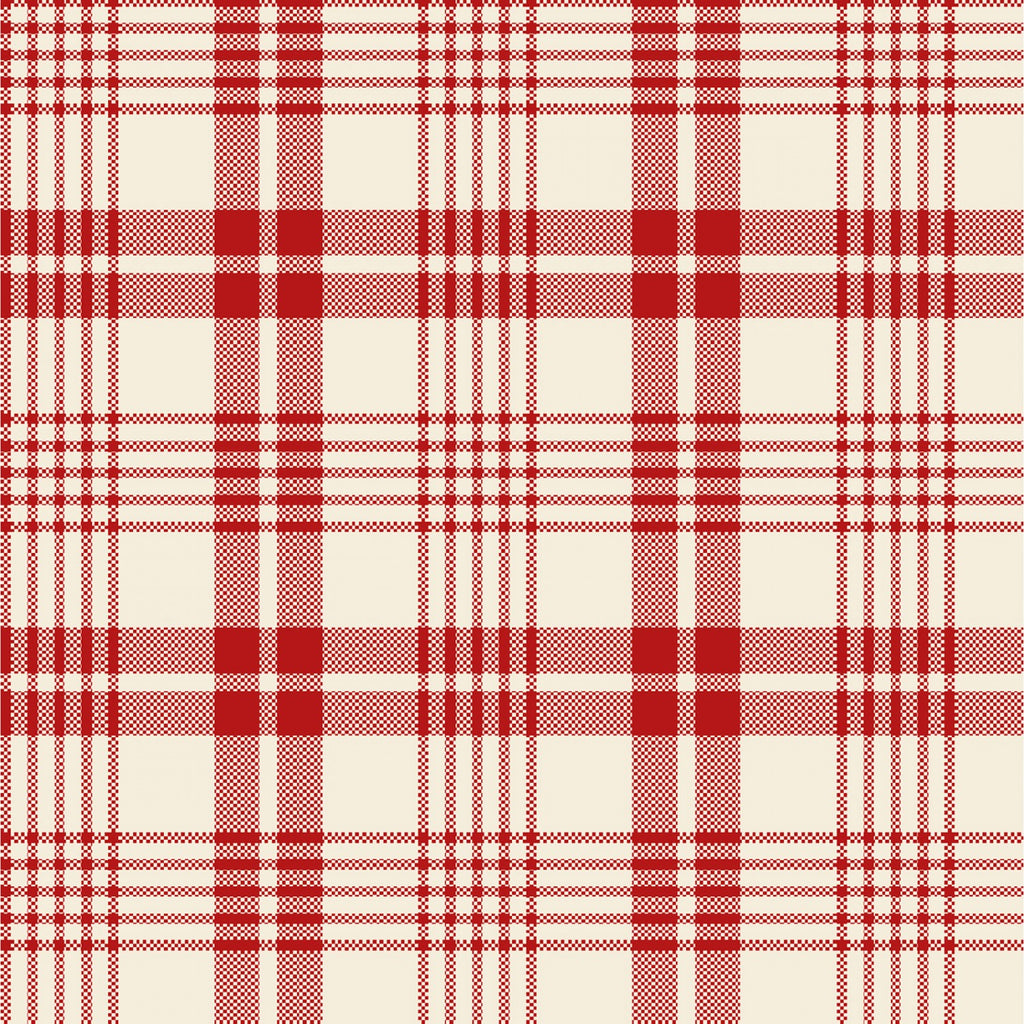 Rooster Farmhouse - Red Plaid