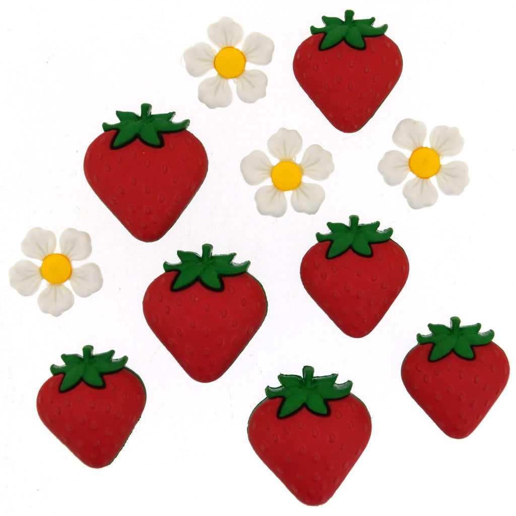 Cute Button Pack - Fresh Strawberries