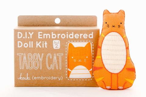 Kiriki D.I.Y. Embroidered Doll Kit - Tabby Cat