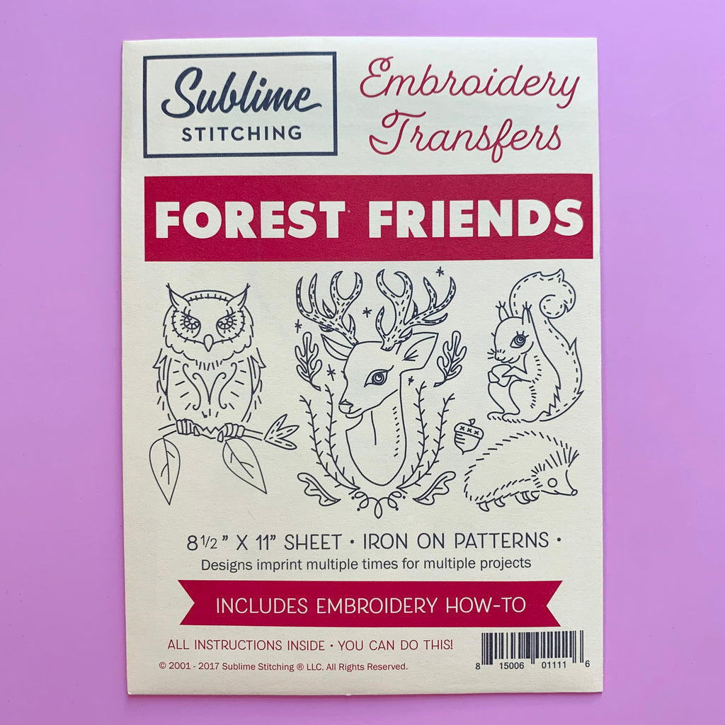 Forest Friends : Embroidery Transfer Patterns – Tiny Tomatoes Supply Co.