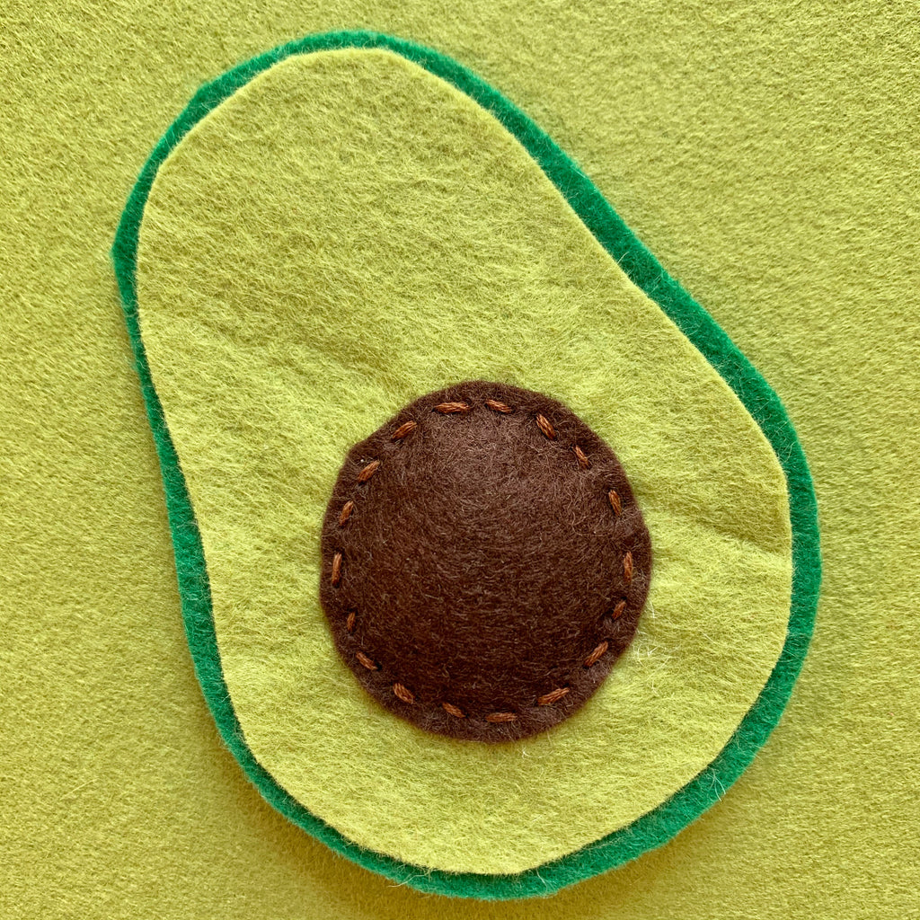 Avocado crafted out of felt